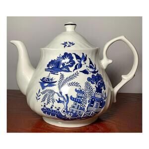 Vintage Hitkari Bone China Teapot, French Country Farm House, Country Decor